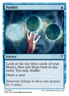 Ponder (White Border) (34) [Mystery Booster 2] - Deck Out Gaming