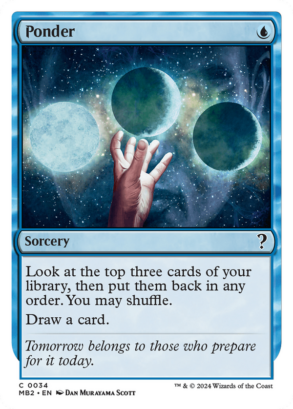 Ponder (White Border) (34) [Mystery Booster 2] - Deck Out Gaming