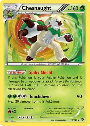 Chesnaught (14) [XY Base Set] Reverse Holofoil - Deck Out Gaming