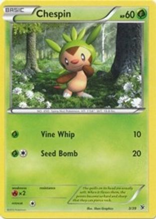Chespin (3) [Kalos Starter Set] Holofoil - Deck Out Gaming