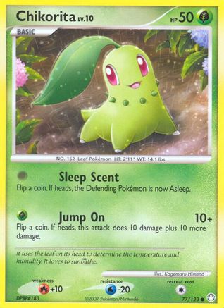 Chikorita (77) [Mysterious Treasures] Reverse Holofoil - Deck Out Gaming
