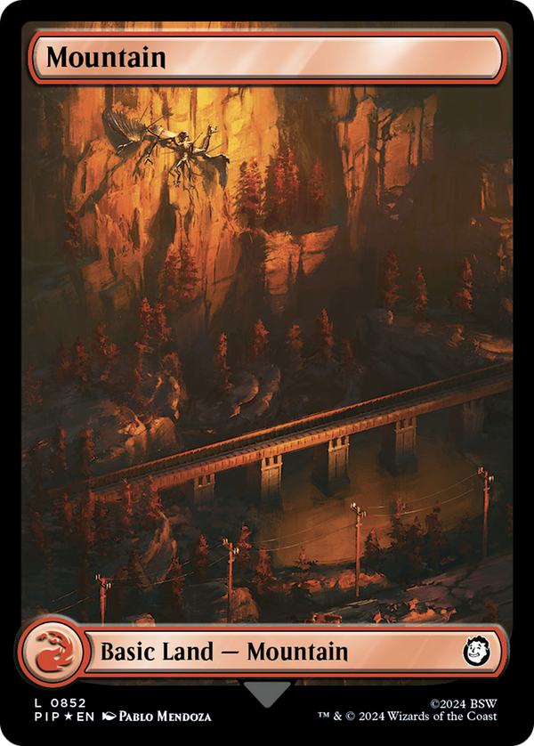 Mountain (0852) (Surge Foil) (852) [Fallout] foil - Deck Out Gaming