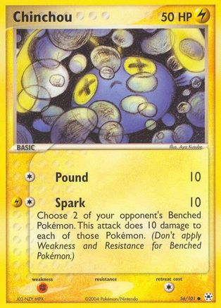 Chinchou - 56/101 (56) [Hidden Legends] Reverse Holofoil - Deck Out Gaming