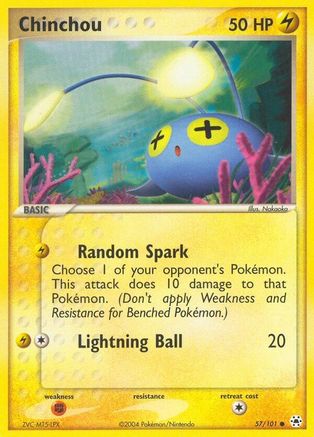 Chinchou - 57/101 (57) [Hidden Legends] Reverse Holofoil - Deck Out Gaming