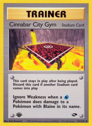 Cinnabar City Gym (113) [Gym Challenge] 1st Edition - Deck Out Gaming
