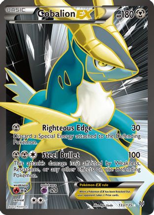 Cobalion EX (133 Full Art) (133) [Plasma Storm] Holofoil - Deck Out Gaming