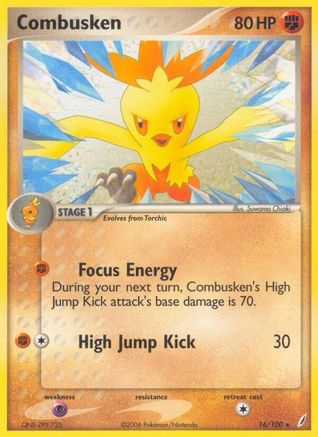 Combusken - 016/100 (16) [Crystal Guardians] Reverse Holofoil - Deck Out Gaming