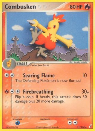 Combusken - 031/100 (31) [Crystal Guardians] Reverse Holofoil - Deck Out Gaming