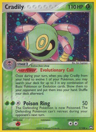 Cradily (7) [Power Keepers] Reverse Holofoil - Deck Out Gaming