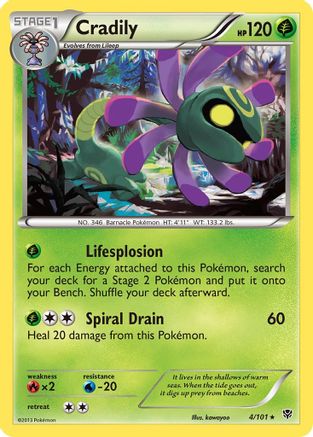 Cradily (4) [Plasma Blast] Reverse Holofoil - Deck Out Gaming