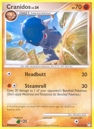 Cranidos (43) [Mysterious Treasures] Reverse Holofoil - Deck Out Gaming