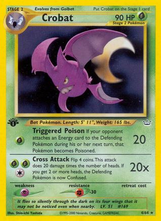 Crobat (4) [Neo Revelation] Unlimited Holofoil - Deck Out Gaming