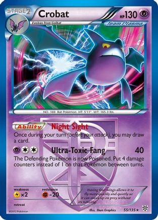 Crobat (Team Plasma) (55) [Plasma Storm] Holofoil - Deck Out Gaming