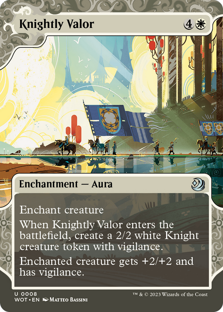 Knightly Valor (8) [Wilds of Eldraine: Enchanting Tales] foil - Deck Out Gaming