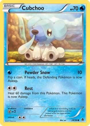 Cubchoo (28) (28) [Emerging Powers] Reverse Holofoil - Deck Out Gaming
