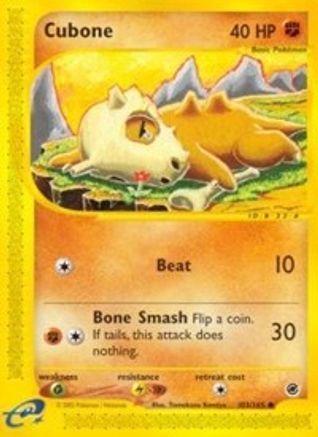 Cubone (103) [Expedition] Reverse Holofoil - Deck Out Gaming