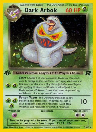 Dark Arbok (2) (2) [Team Rocket] 1st Edition Holofoil - Deck Out Gaming