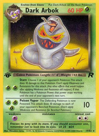 Dark Arbok (19) [Team Rocket] 1st Edition - Deck Out Gaming