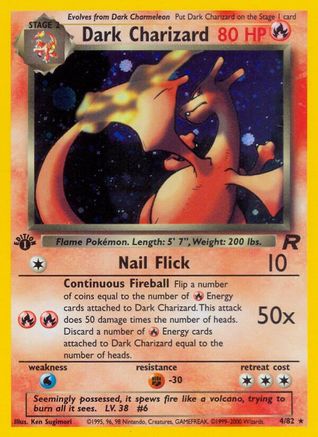 Dark Charizard (4) (4) [Team Rocket] 1st Edition Holofoil - Deck Out Gaming