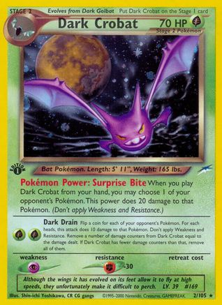 Dark Crobat (2) [Neo Destiny] 1st Edition Holofoil - Deck Out Gaming