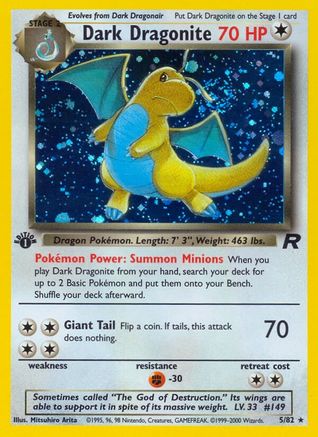 Dark Dragonite (5) (5) [Team Rocket] 1st Edition Holofoil - Deck Out Gaming