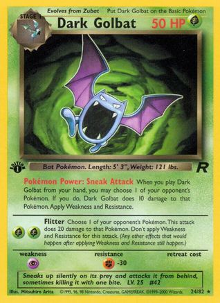 Dark Golbat (24) (24) [Team Rocket] 1st Edition - Deck Out Gaming