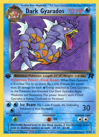 Dark Gyarados (25) (25) [Team Rocket] 1st Edition - Deck Out Gaming