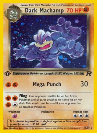 Dark Machamp (10) (10) [Team Rocket] 1st Edition Holofoil - Deck Out Gaming
