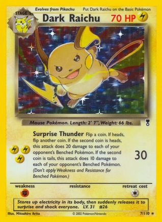 Dark Raichu (7) [Legendary Collection] Reverse Holofoil - Deck Out Gaming