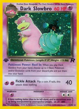 Dark Slowbro (12) (12) [Team Rocket] 1st Edition Holofoil - Deck Out Gaming