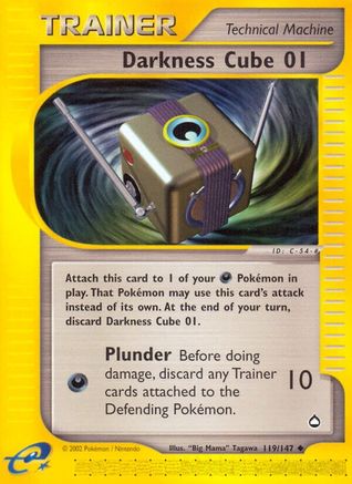 Darkness Cube 01 (119) [Aquapolis] Reverse Holofoil - Deck Out Gaming