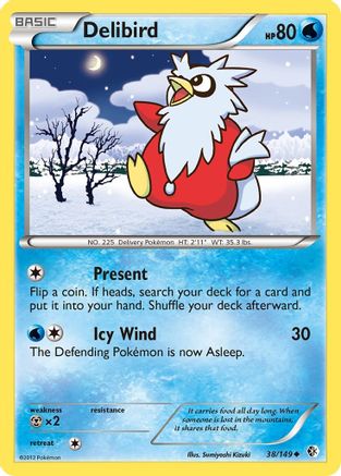 Delibird (38) [Boundaries Crossed] Reverse Holofoil - Deck Out Gaming