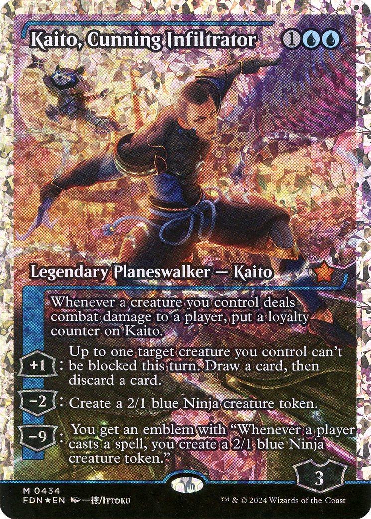Kaito, Cunning Infiltrator (Showcase) (Fracture Foil) (434) [Foundations] foil - Deck Out Gaming
