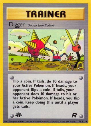 Digger (Rocket's Secret Machine) (75) [Team Rocket] 1st Edition - Deck Out Gaming