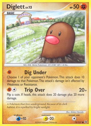 Diglett (72) [Platinum] Reverse Holofoil - Deck Out Gaming