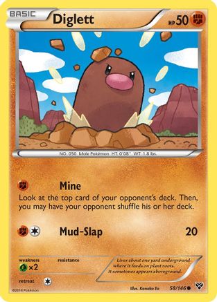 Diglett (58) [XY Base Set] Reverse Holofoil - Deck Out Gaming