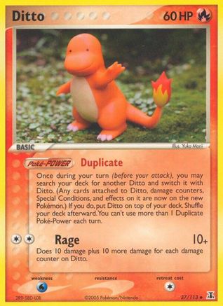 Ditto - 037/113 (Charmander) (37) [Delta Species] Reverse Holofoil - Deck Out Gaming