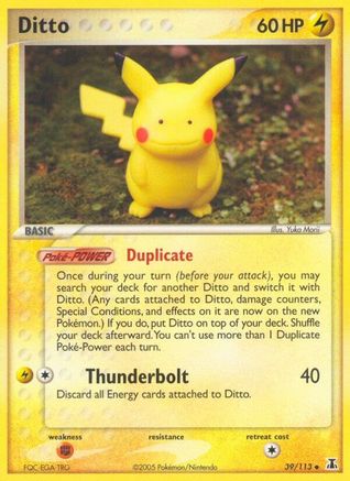 Ditto - 039/113 (Pikachu) (39) [Delta Species] Reverse Holofoil - Deck Out Gaming