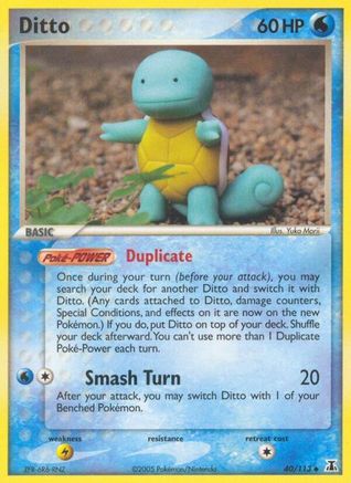 Ditto - 040/113 (Squirtle) (40) [Delta Species] Reverse Holofoil - Deck Out Gaming