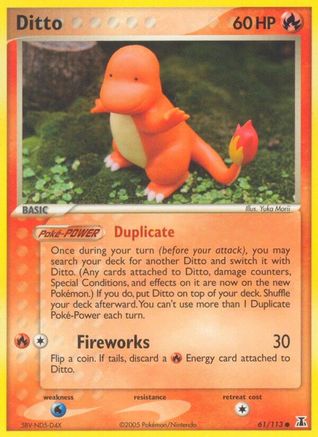 Ditto - 61/113 (Charmander) (61) [Delta Species] Reverse Holofoil - Deck Out Gaming
