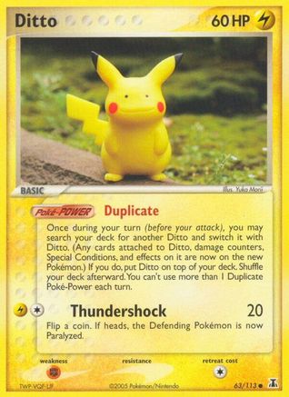Ditto - 63/113 (Pikachu) (63) [Delta Species] Reverse Holofoil - Deck Out Gaming
