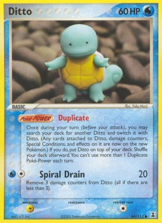 Ditto - 64/113 (Squirtle) (64) [Delta Species] Reverse Holofoil - Deck Out Gaming