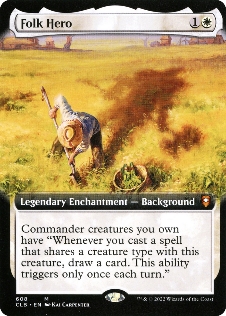 Folk Hero (Extended Art) (608) [Commander Legends: Battle for Baldur's Gate] foil - Deck Out Gaming