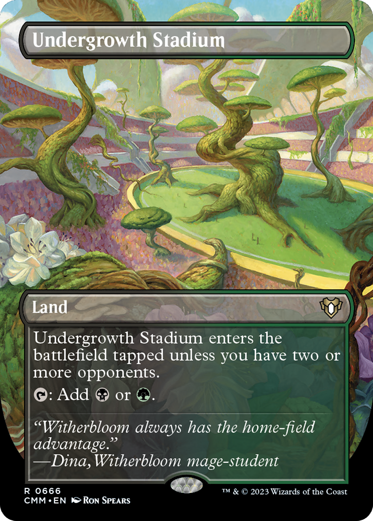 Undergrowth Stadium (Borderless) (666) [Commander Masters] - Deck Out Gaming