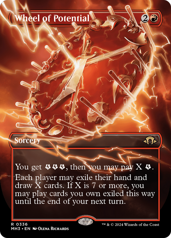 Wheel of Potential (Borderless) (336) [Modern Horizons 3] - Deck Out Gaming