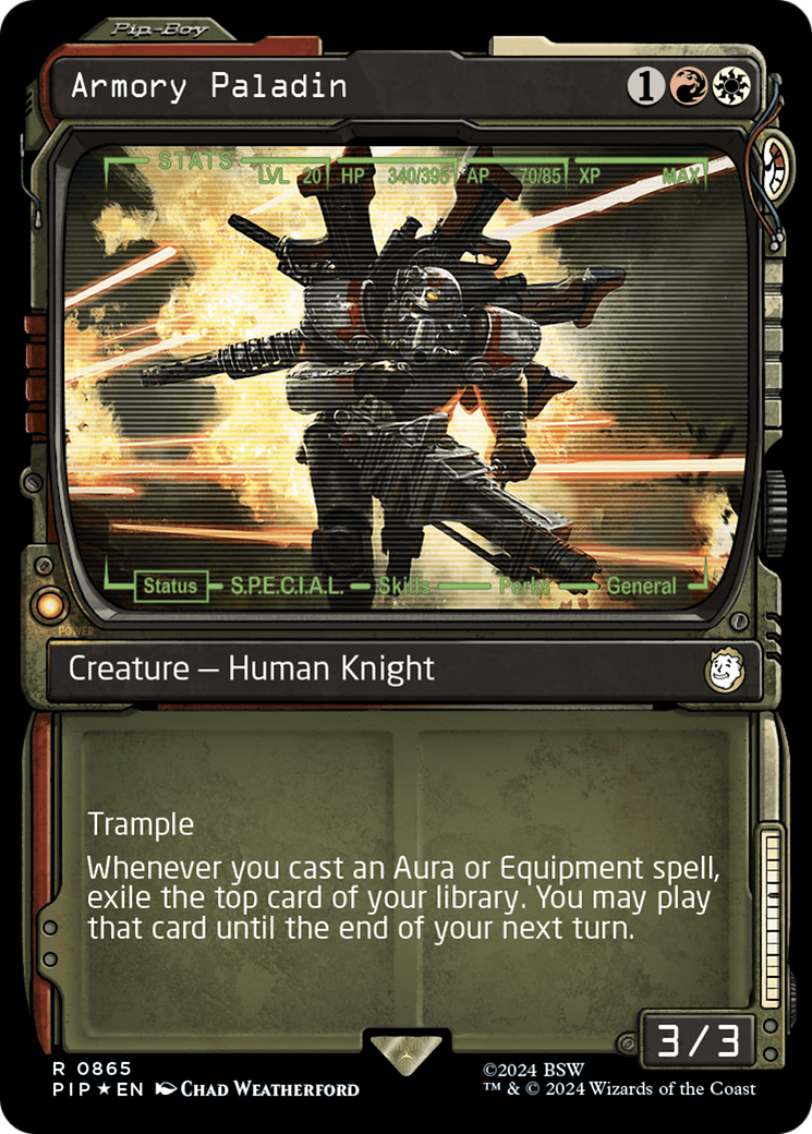 Armory Paladin (Showcase) (Surge Foil) (865) [Fallout] foil - Deck Out Gaming