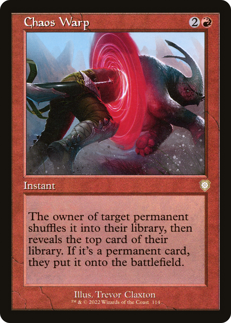Chaos Warp (Retro Frame) (114) [Commander: The Brothers' War] - Deck Out Gaming