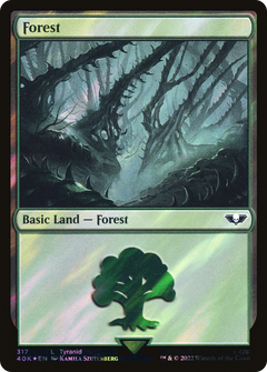 Forest (317) (Surge Foil) (317) [Warhammer 40,000 Commander] foil - Deck Out Gaming