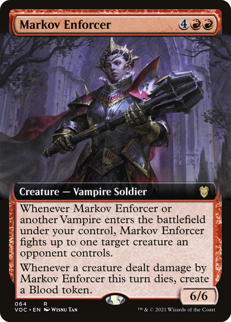 Markov Enforcer (Extended Art) (64) [Commander: Innistrad: Crimson Vow] - Deck Out Gaming