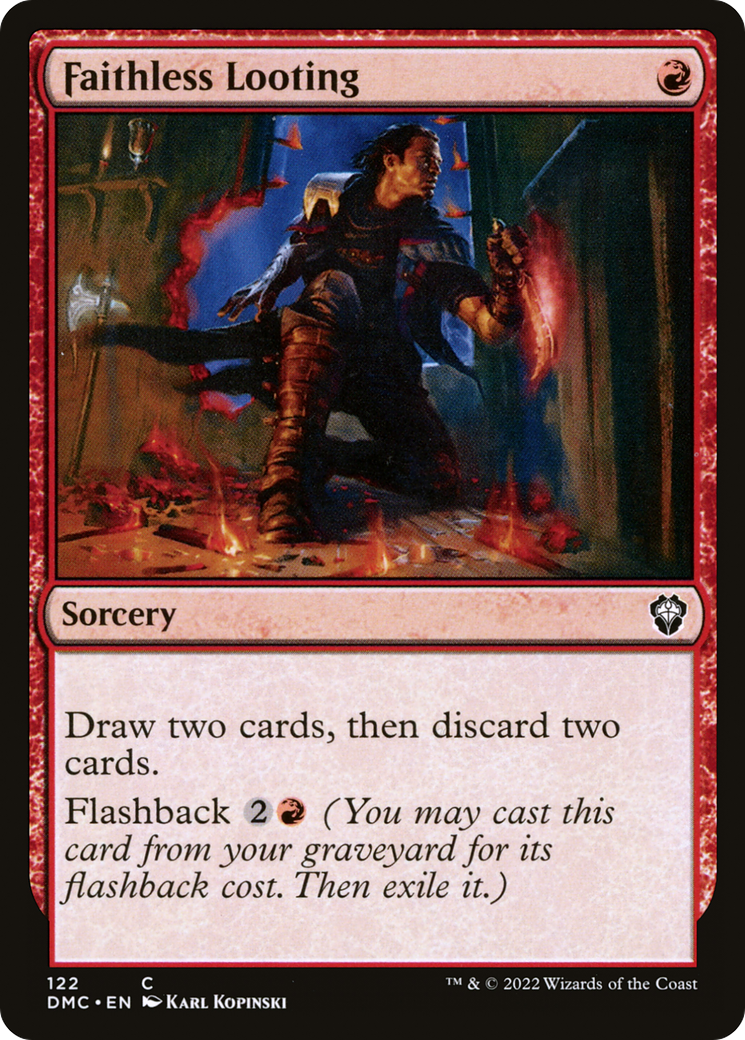 Faithless Looting (122) [Dominaria United Commander] - Deck Out Gaming